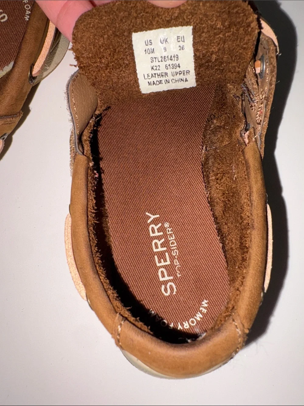 Kids Brown SPERRT Boat Shoes with Tan Laces
